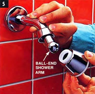 Ball-end shower arms are more versatile to use