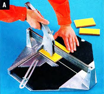 For straight cuts use a tile cutter
