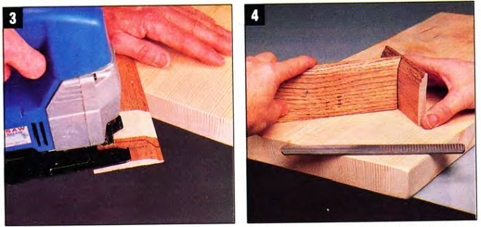 You can also use a jigsaw - the cut is faster, however the coping saw is more flexible