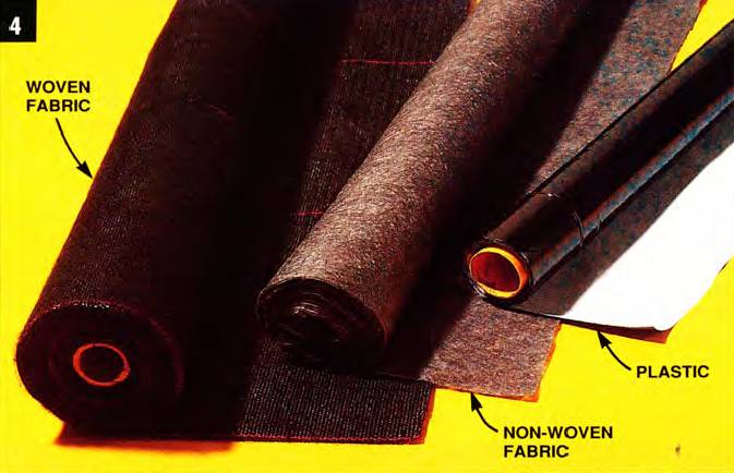 Weed barriers are split in three categories - woven fabric, non-woven fabric, and plastic