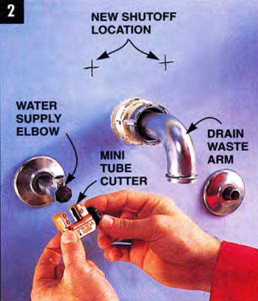 Mark the new shutoff location
