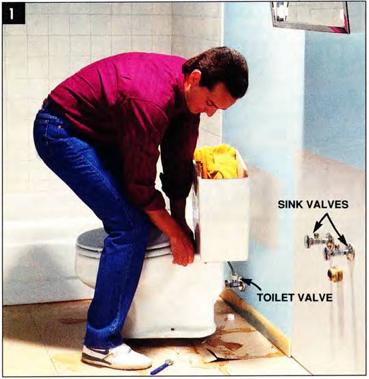 Remove the toilet and other obstructions as needed