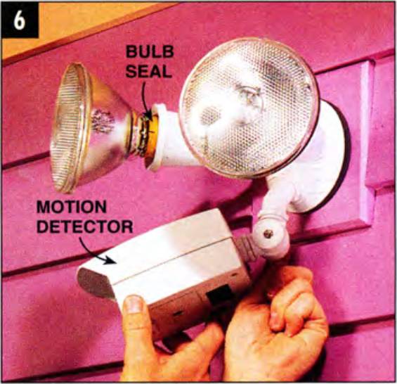 Point the motion detector facing the zone you want covered
