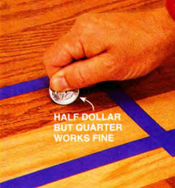 Use a coin to check if adhesion is satisfactory