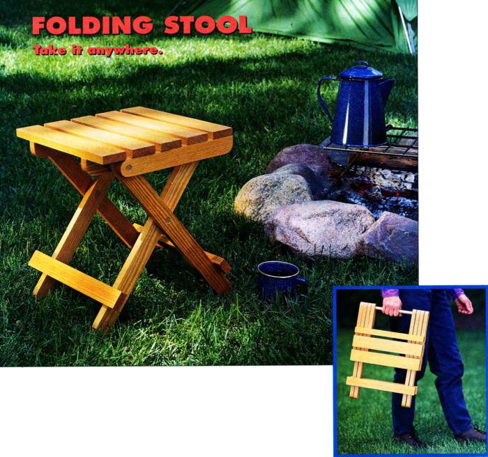 Take this folding stool anywhere
