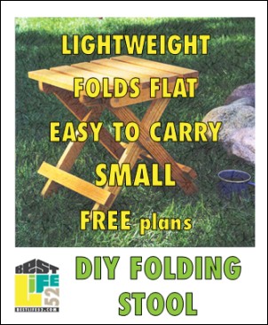 Use my free plans to make this folding chair. It's robust, lightweight, small, and folds flat. Take it camping, to a parade, or a Little League game.