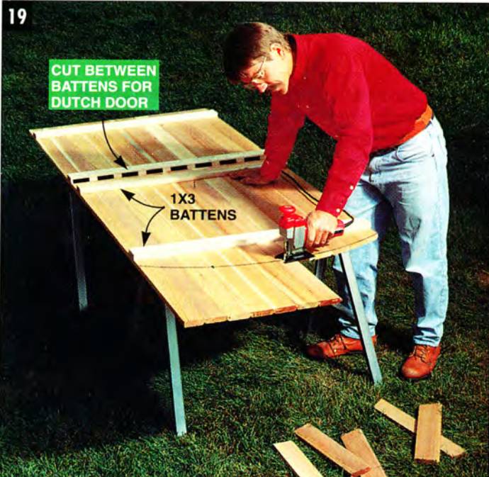 Measure and trim the door to size with a jigsaw