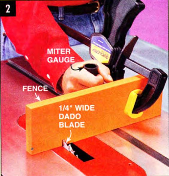 Make the finger-joint jig by clamping a fence to your miter gauge