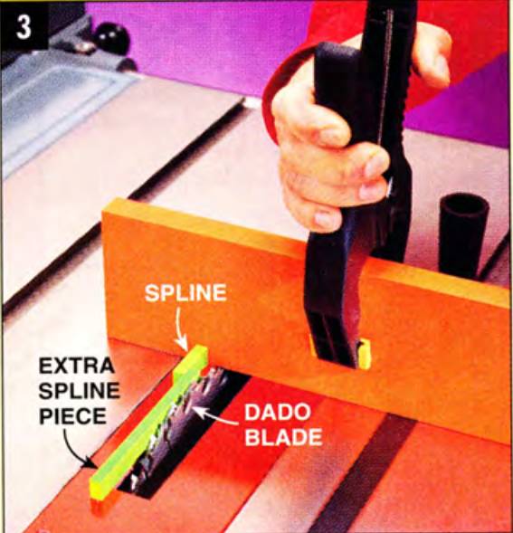 You will need two spline pieces to set up this jig