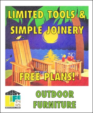 Limited tools project and simple joinery allow you to build this chair, loveseat, and side table.