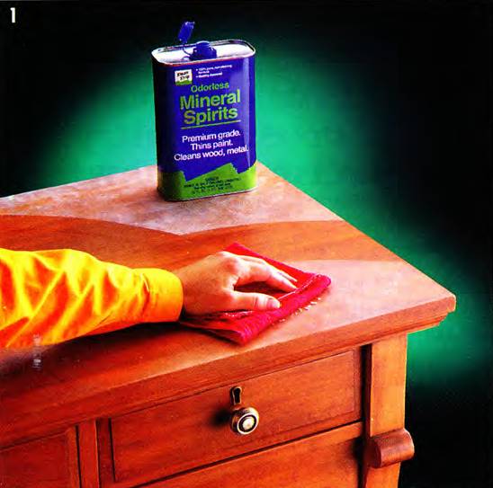 Clean all surfaces with mineral spirits