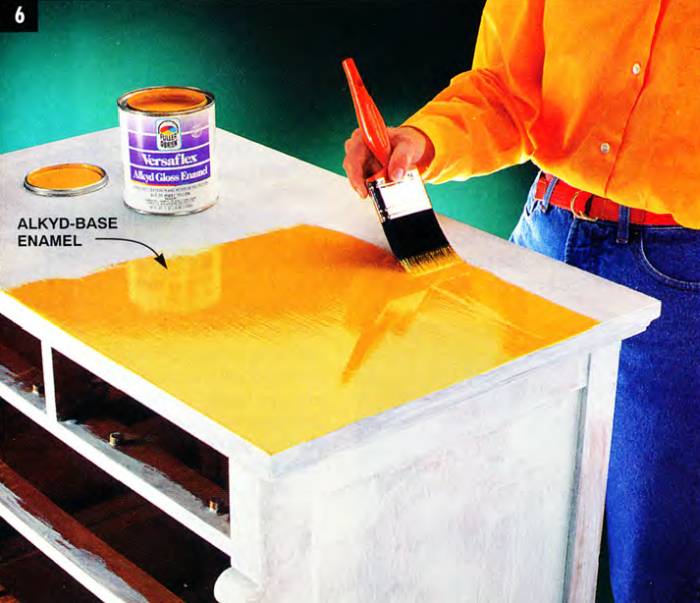 Paint the primed surfaces with your chosen paint. Follow the instructions on the paint can. Apply at least two coats of paint without rushing the process or the drying period