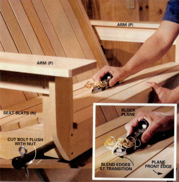 Shave off high spots with a hand plane