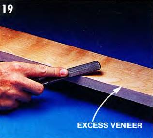 File the veneer flush