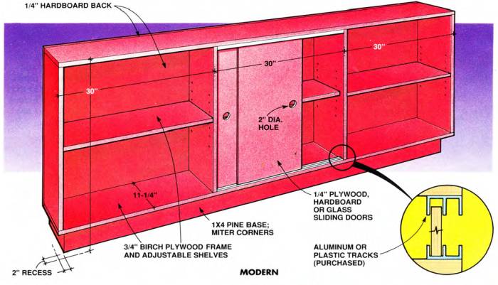 This is the modern shelving unit free plan