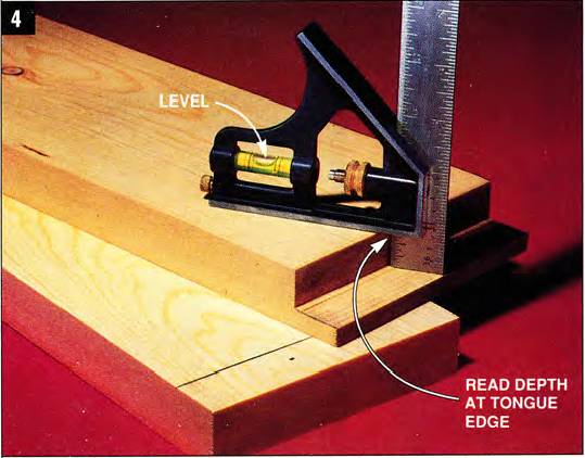 use a combination square to measure depth