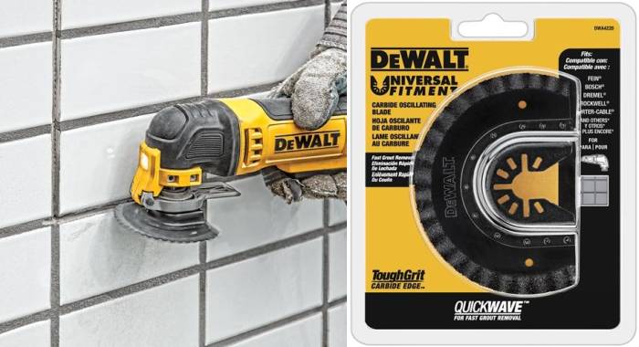 DEWALT DWA4220 Oscillating
Tool Blade For Grout Removal review