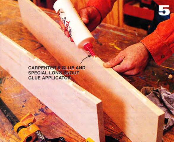 Spread wood glue inside both biscuit slots prior to adding the biscuits for glue up