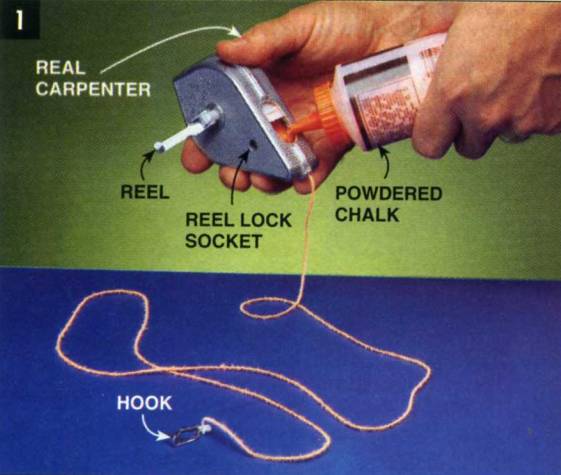 If you unwind a few feet of string before filling the chalk box, you will have a neat first snap