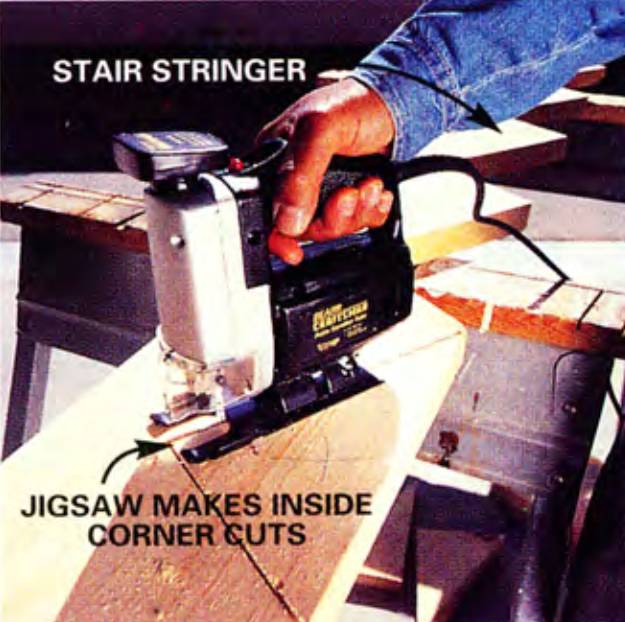 when making stair stringers, a jigsaw can make the inside corner cuts all the way in spots where a circular saw will not reach