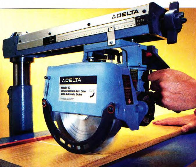 delta radial arm saw model 10 cutting lumber