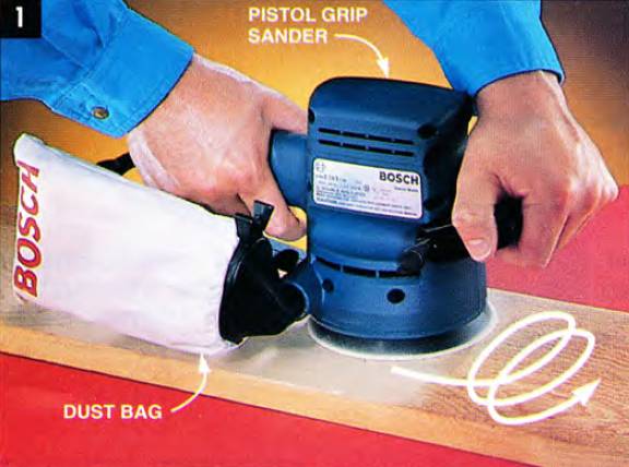 Use the sander grip to control the sander