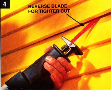Use a recip saw to pry trim or siding loose and cut the nails behind to remove the wood without any damage; reverse the blade for a tighter cut