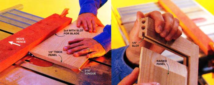 Here's how to make raised panels with a table saw