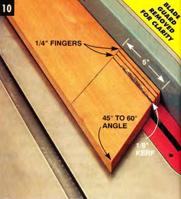 It is easy to make your own featherboards using your table saw